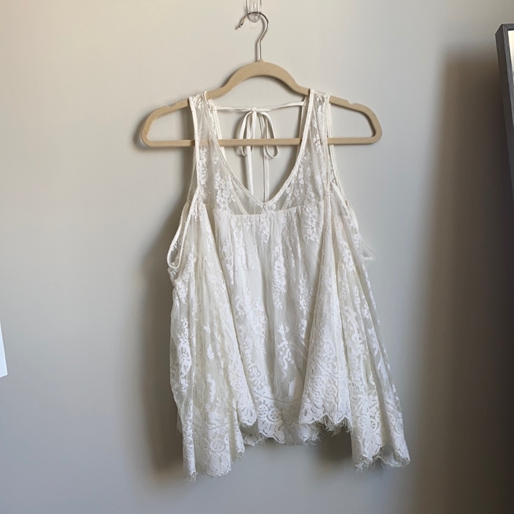White Abercrombie lace top!